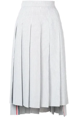 Thom Browne Faltenrock aus Seersucker