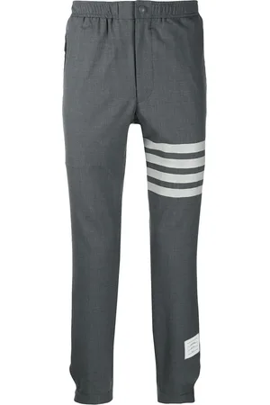 Thom Browne 4-Bar Snap Front Elastic Track Trouser