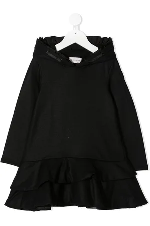 Moncler Kapuzenkleid mit Volant-Saum