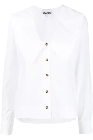 Ganni Bluse mit Rüschenkragen