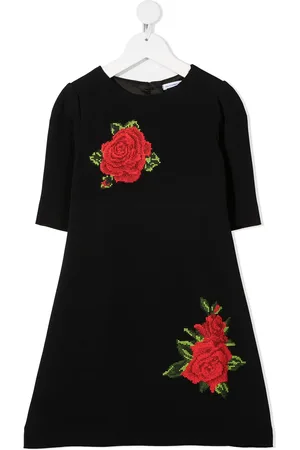 Dolce & Gabbana Kleid mit Rosenstickerei