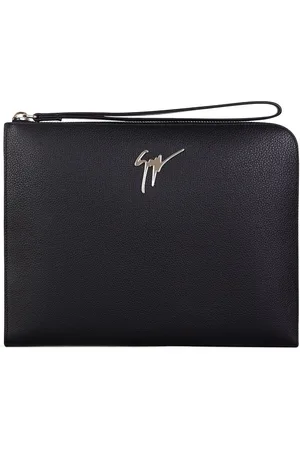 Giuseppe Zanotti Clutch mit Logo-Schild