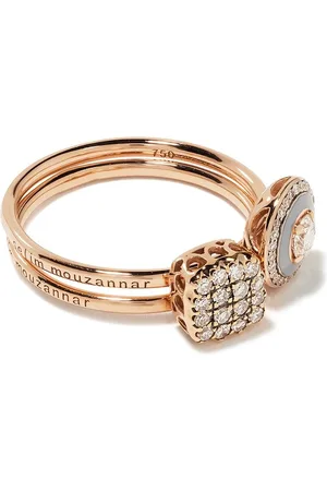 SELIM MOUZANNAR 18kt rose gold diamond ring set