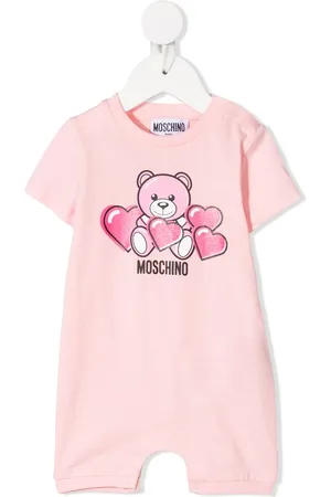 Moschino Kurzer Strampler mit Teddy-Print