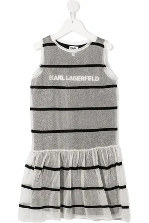 Karl Lagerfeld Gestreiftes Kleid im Layering-Look