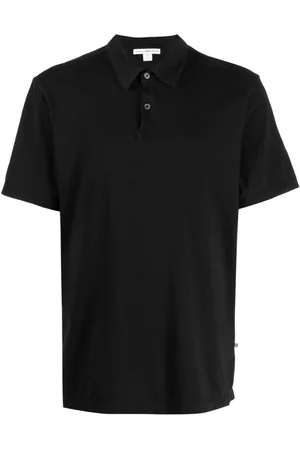 James Perse Jersey-Poloshirt mit Wildlederoptik