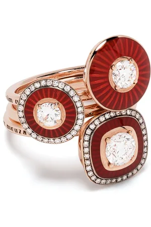 SELIM MOUZANNAR 18kt rose gold Mina diamond ring set