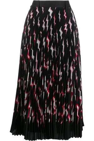 Prada Faltenrock mit Blitz-Print