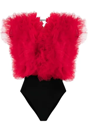 Alchemy X Lia Aram ruffled-trim sleeveless bodysuit