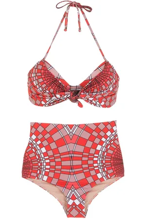 AMIR SLAMA Bikini mit geometrischem Print