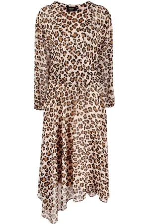 Liu Jo Asymmetrisches Kleid mit Leoparden-Print