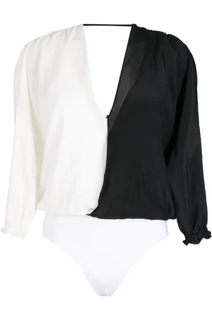 Brigitte Damen Bodys - Silk wrap bodysuit