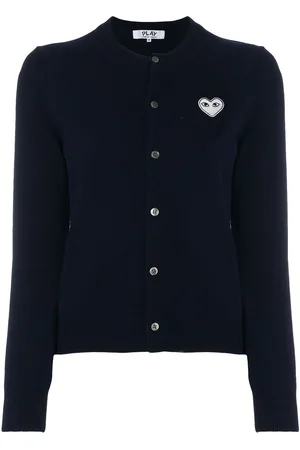Comme des Garçons Wollcardigan mit Herz-Patch