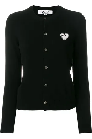 Comme des Garçons Wollcardigan mit Herz-Patch