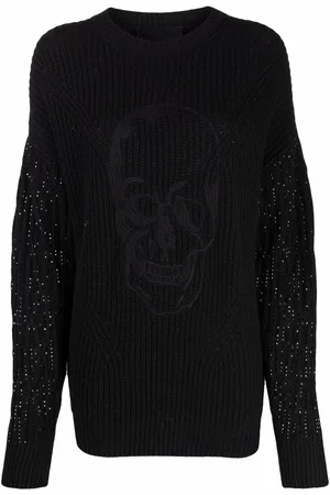 Philipp Plein Gestrickter Pullover mit Kristallen
