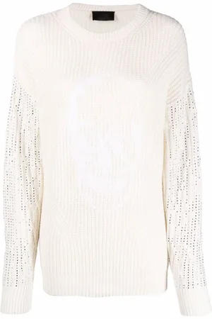 Philipp Plein Gestrickter Pullover mit Kristallen