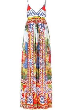 Dolce & Gabbana Maxikleid mit Carretto-Print