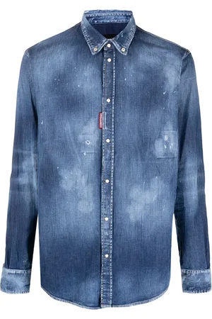 Dsquared2 Jeanshemd im Distressed-Look