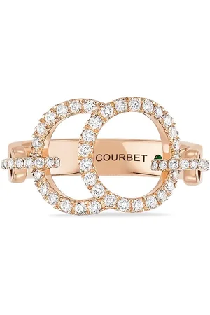 COURBET Damen Ringe - 18kt recycled rose gold Celeste laboratory-grown diamond pavé set ring