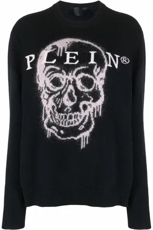 Philipp Plein Intarsien-Pullover mit Totenkopf