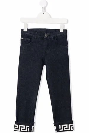 VERSACE Slim-Fit-Jeans mit Greca-Motiv