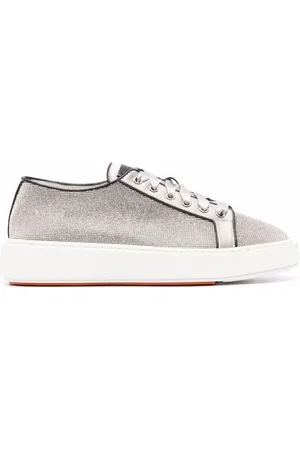 santoni Sneakers mit Pailletten-Logo
