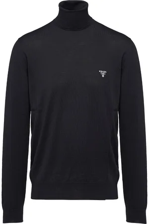 Prada Rollkragenpullover mit Logo-Stickerei
