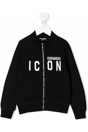 Dsquared2 Pullover - Zipped icon-print jumper