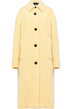 Prada Einreihiger Boucle-Mantel