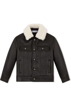 Dolce & Gabbana Lederjacken - Contrast-collar leather jacket