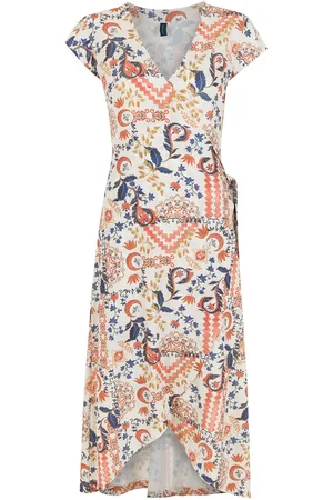 Lygia & Nanny Gewickeltes Kleid mit Blatt-Print