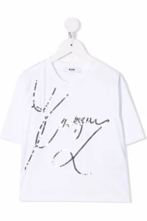 Msgm T-Shirt mit Pailletten-Logo
