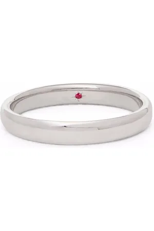 ANNOUSHKA Damen Dessous-Accesoires - 18kt white gold 3mm ruby wedding band ring