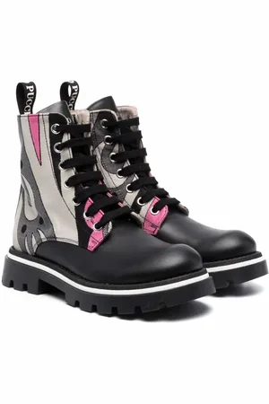 PUCCI Junior Stiefel mit abstraktem Print