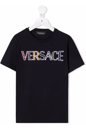 VERSACE T-Shirt mit Logo-Applikation