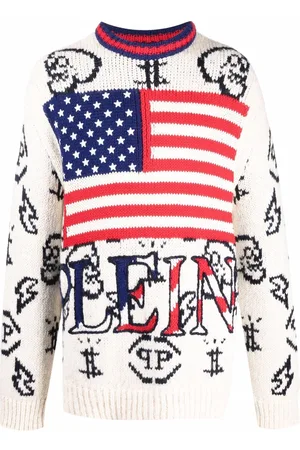 Philipp Plein Pullover mit USA-Flag-Print
