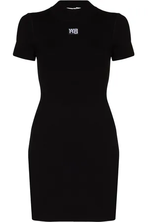 Alexander Wang Enges Minikleid mit Logo-Print