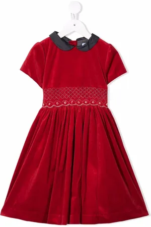 SIOLA Besticktes Kleid in Samtoptik