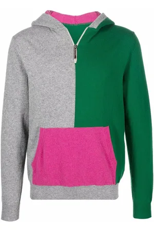 MACKINTOSH Gestrickter Hoodie in Colour-Block-Optik