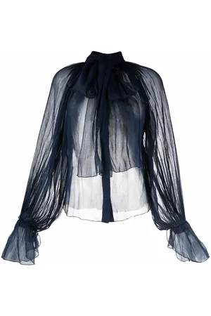 Atu Body Couture Schluppenbluse mit Sheer-Effekt