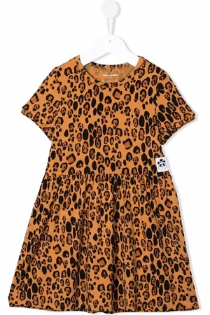 Mini Rodini Midikleid mit Leoparden-Print
