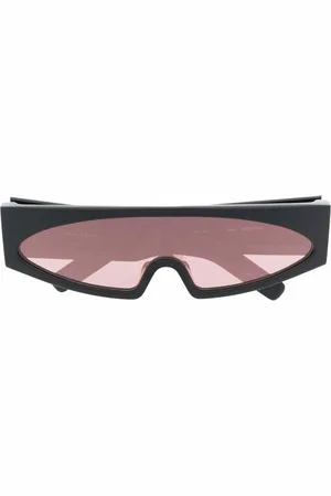 Rick Owens Schmale Gene Sonnenbrille mit D-Gestell