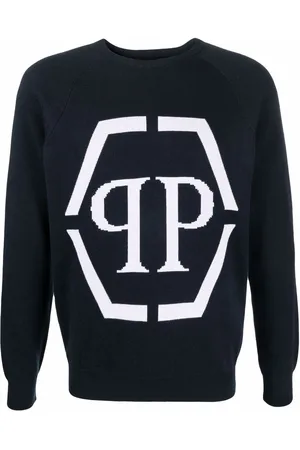 Philipp Plein Intarsien-Pullover mit Logo