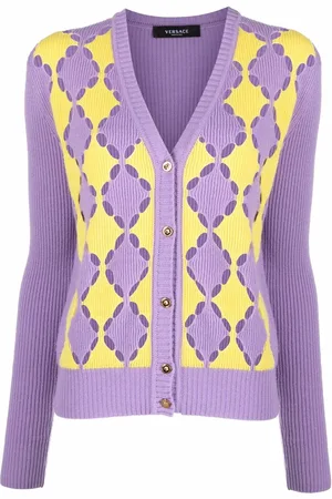 VERSACE Zweifarbiger Kaschmircardigan