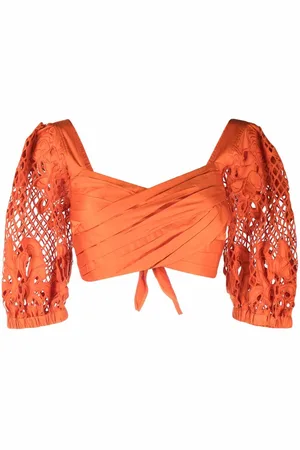 Self-Portrait Cropped-Top mit Spitze