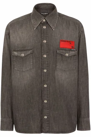 Dolce & Gabbana Jeanshemd mit Logo-Patch