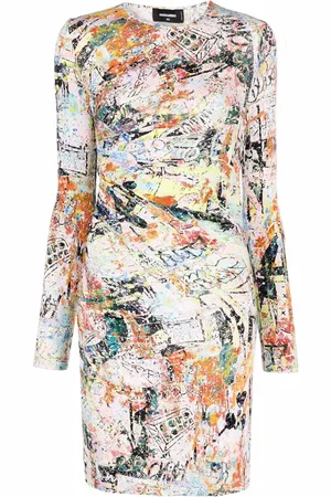 Dsquared2 Kleid mit abstraktem Print