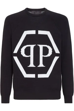 Philipp Plein Intarsien-Pullover mit Logo