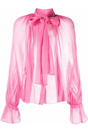 Atu Body Couture Schluppenbluse mit Sheer
