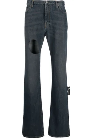 OFF-WHITE Hands-Off Distressed-Jeans